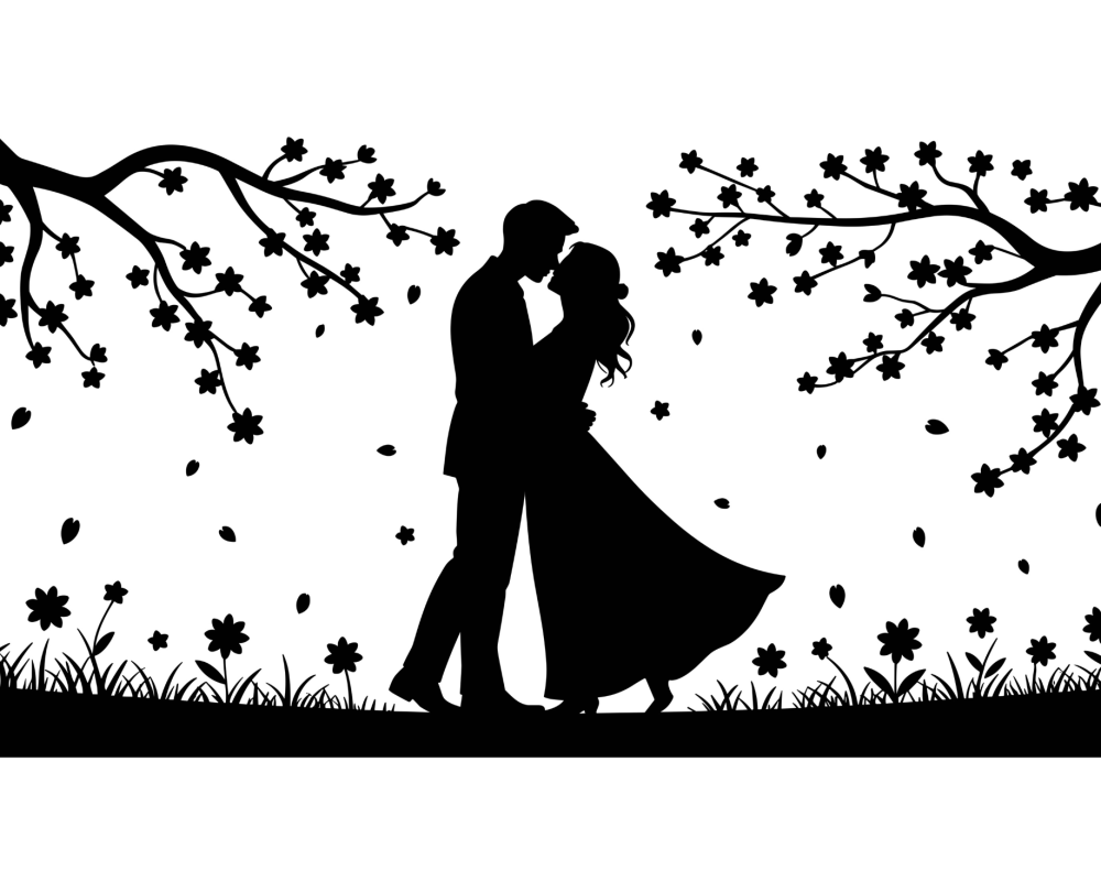 Black and White Fall Wedding backdrop