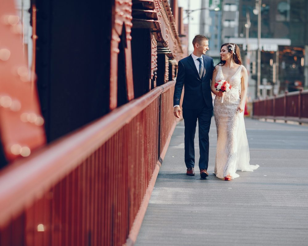 Wedding in a city